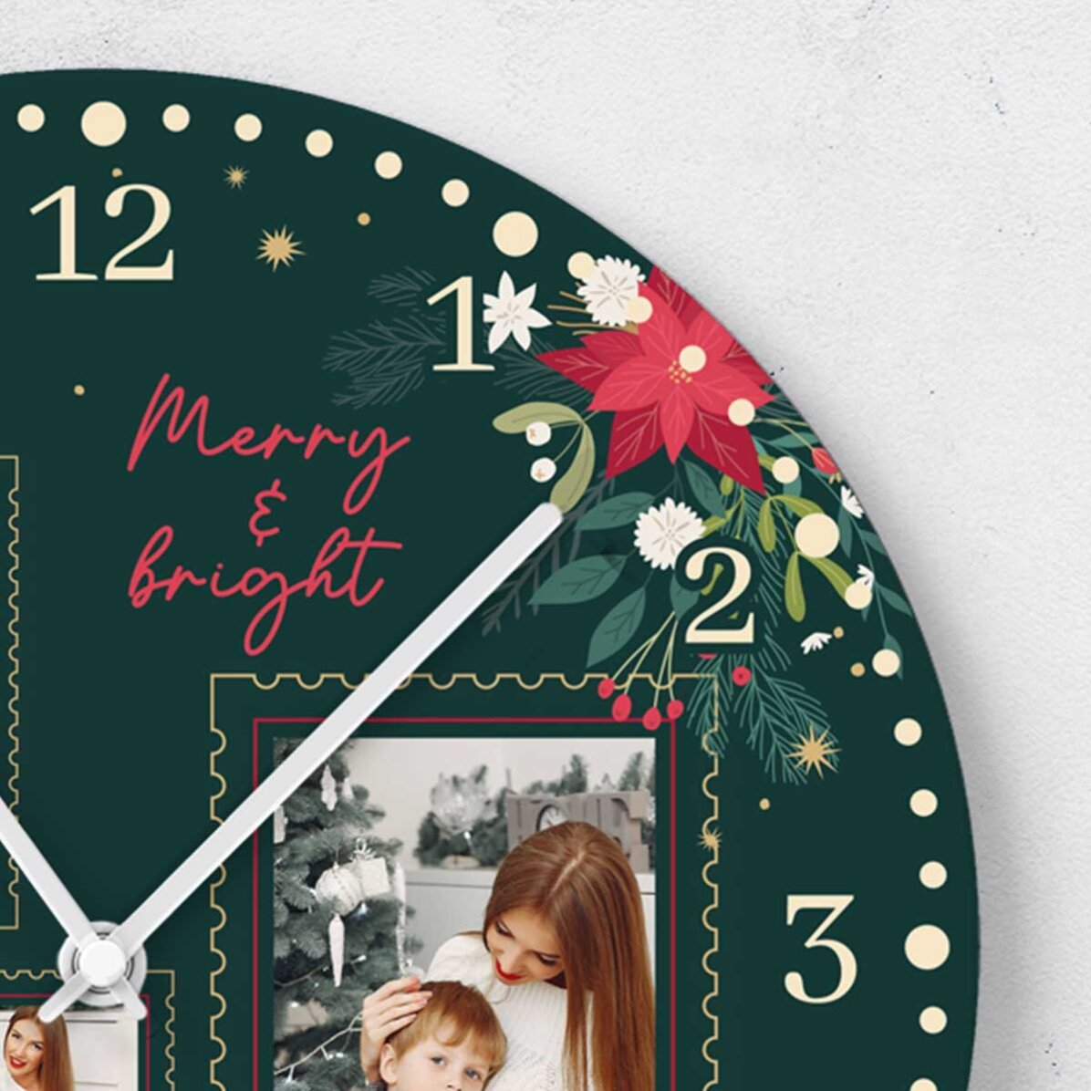 Reloj personalizado con 4 fotos - Recuerdos de las fiestas