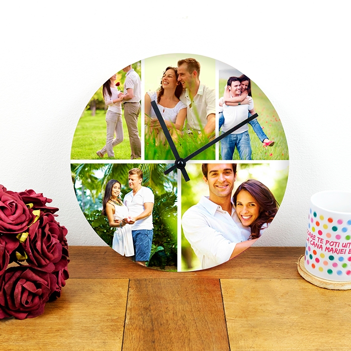 Reloj personalizado con 5 fotos