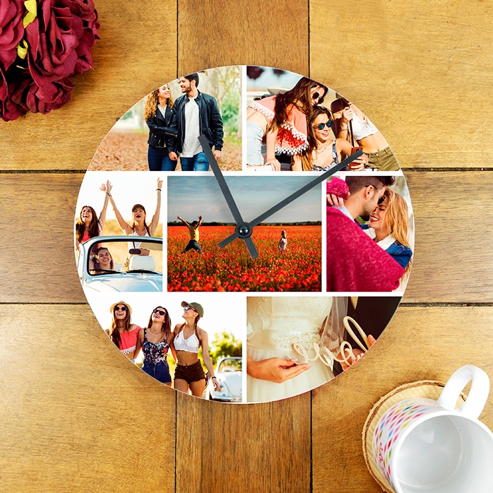 Reloj personalizado con 7 fotos