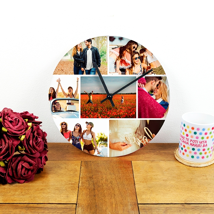 Reloj personalizado con 7 fotos