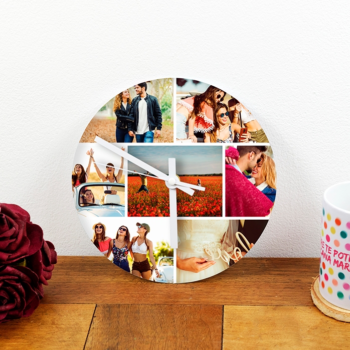Reloj personalizado con 7 fotos