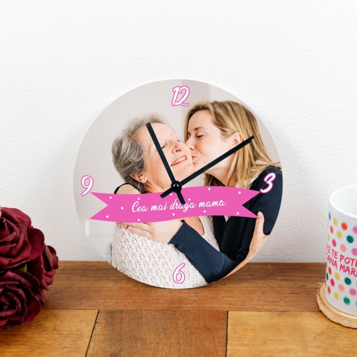 Reloj personalizado con una foto y un texto - Mi más querida...