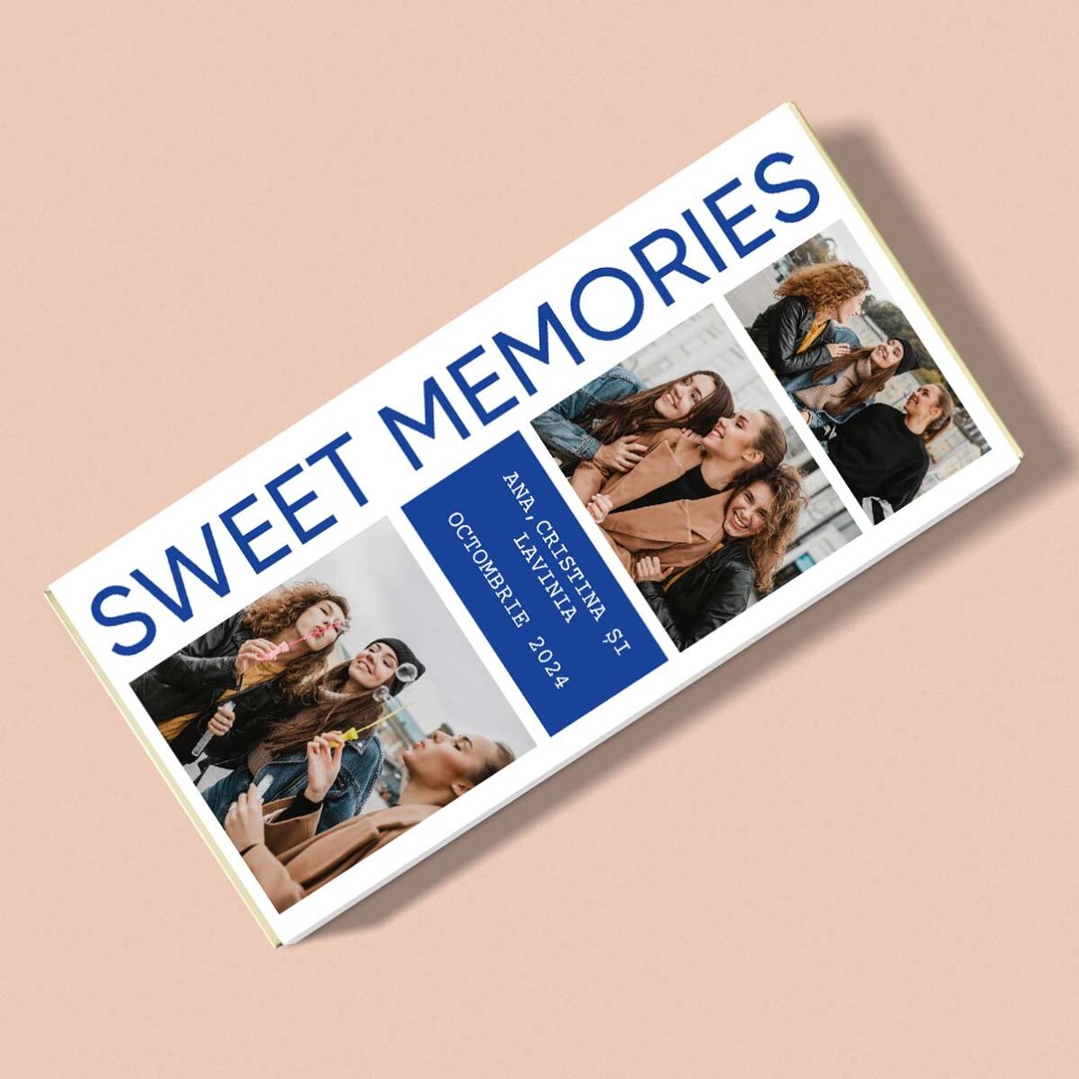 Chocolate personalizado con 5 fotos y un mensaje - Sweet Memories