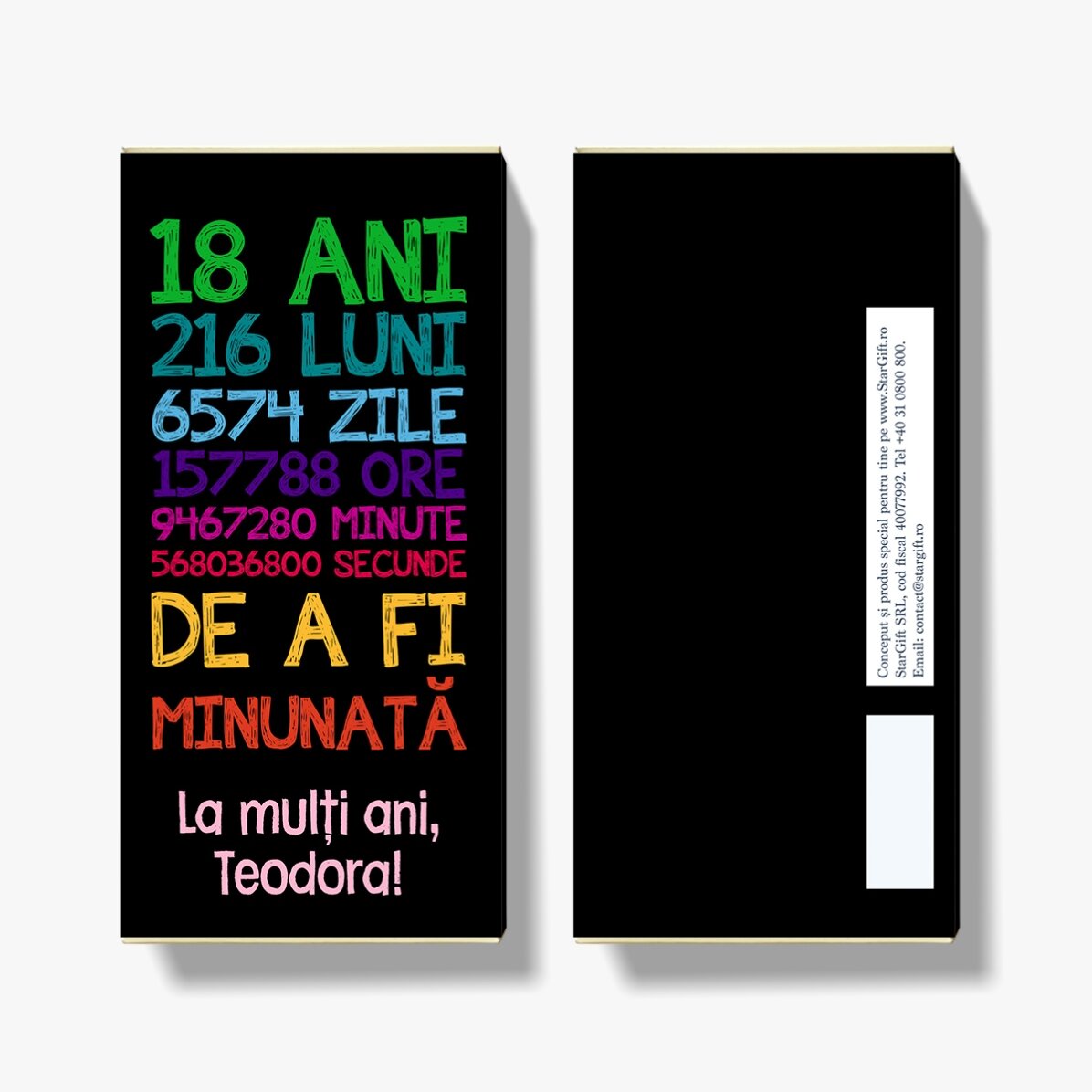 Chocolate personalizado con mensaje - Cumpleaños
