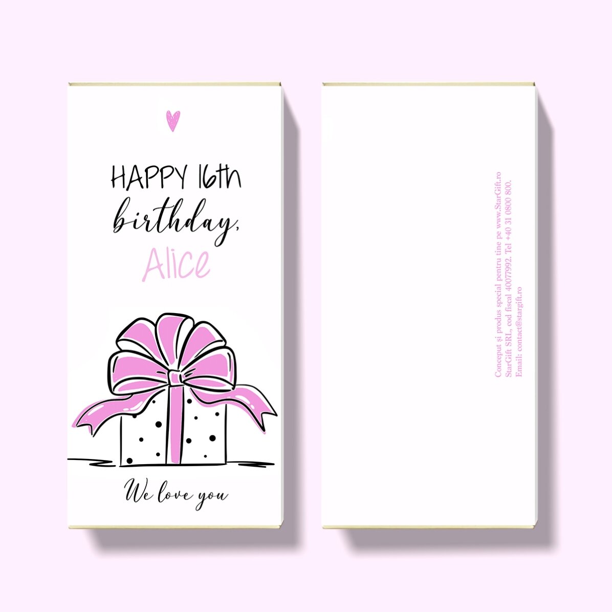 Personalised chocolate with message - Birthday gift