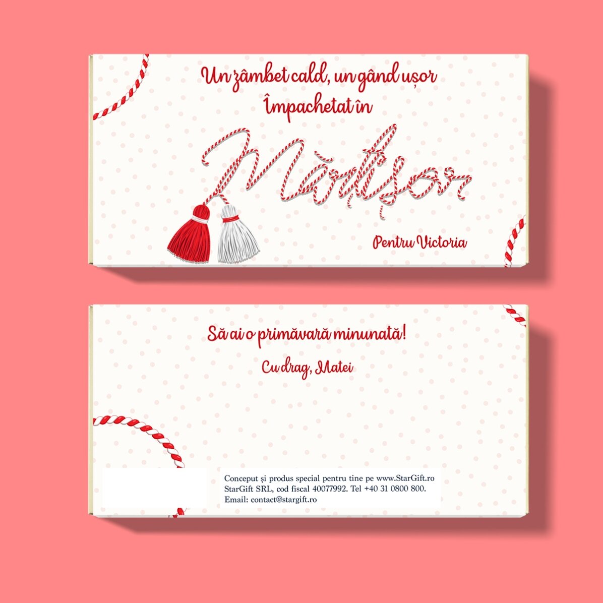 Chocolate personalizado con mensaje