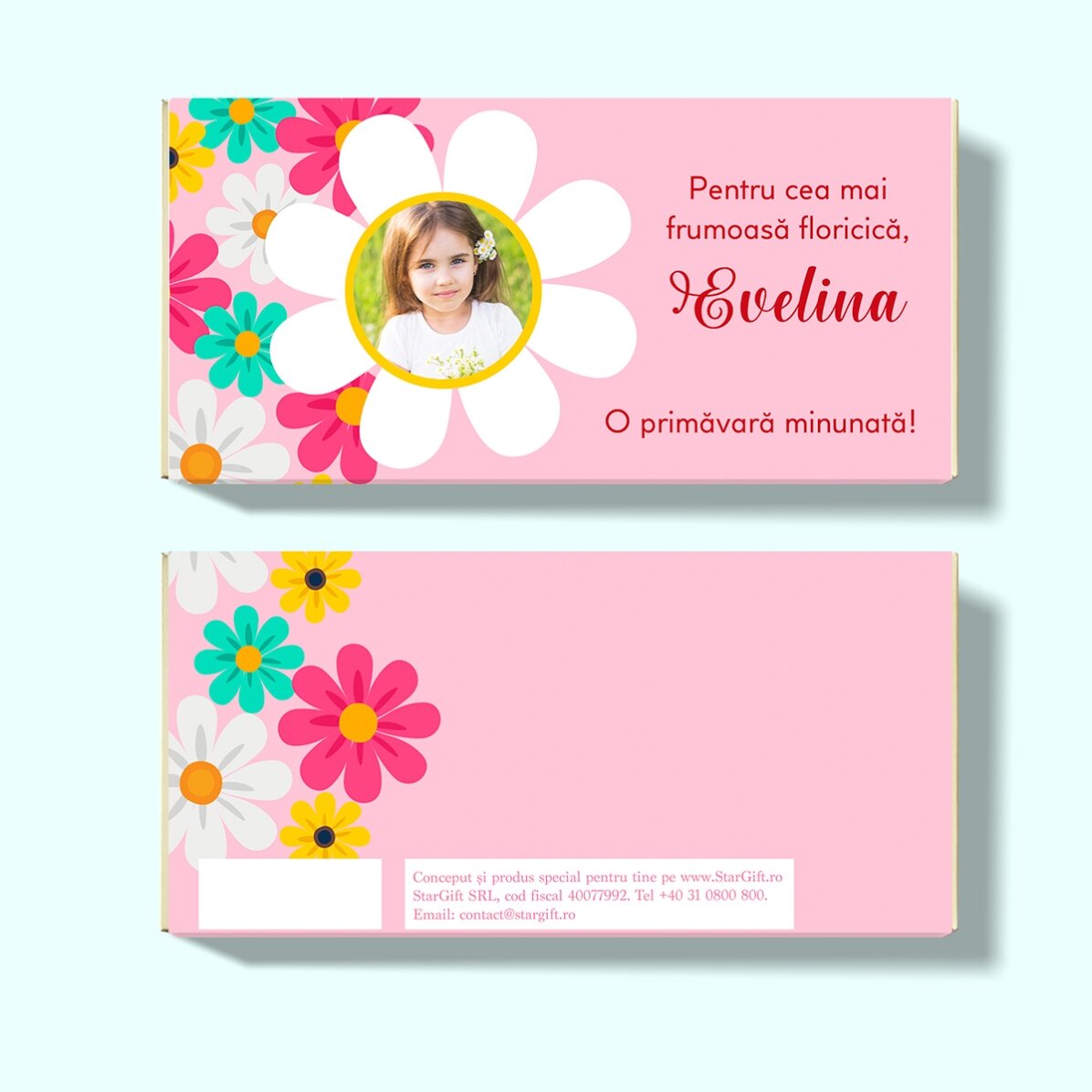 Chocolate personalizado con mensaje y foto - Floricele