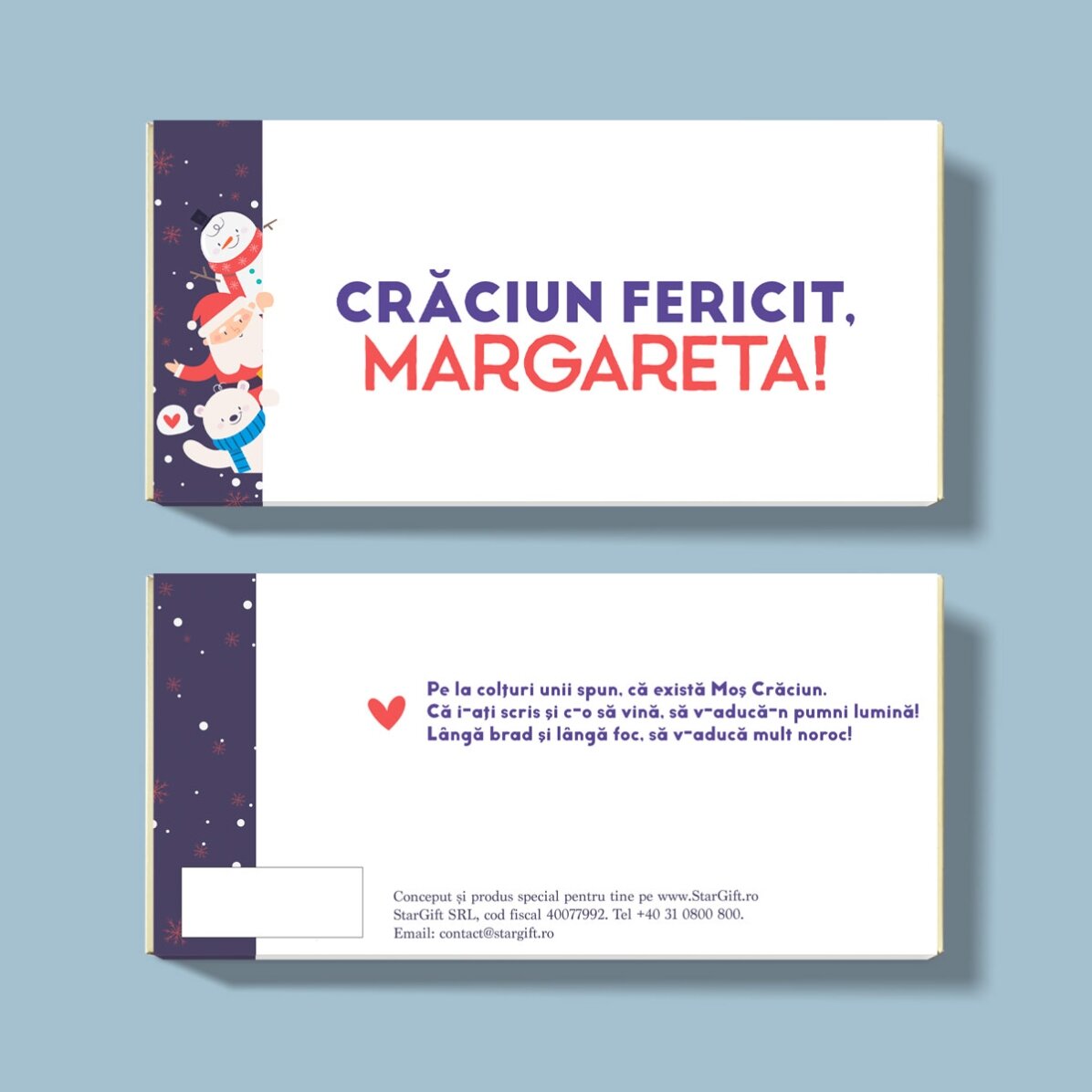 Chocolate personalizado con nombre y mensaje - Christmas friends