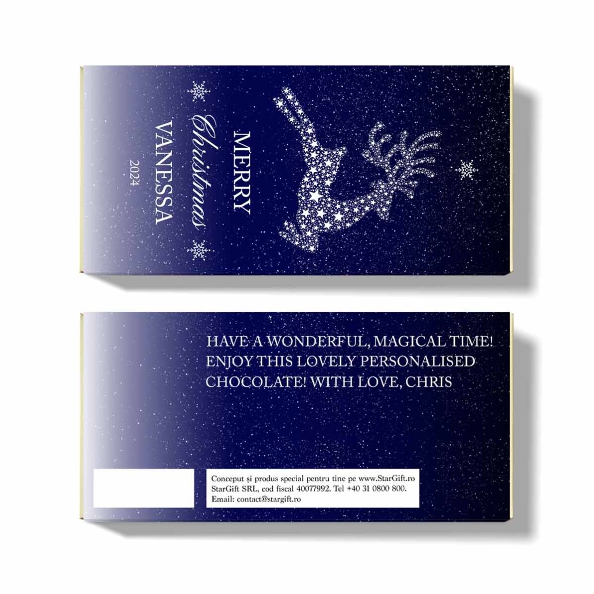 Chocolate personalizado con nombre y mensaje - Christmas Night
