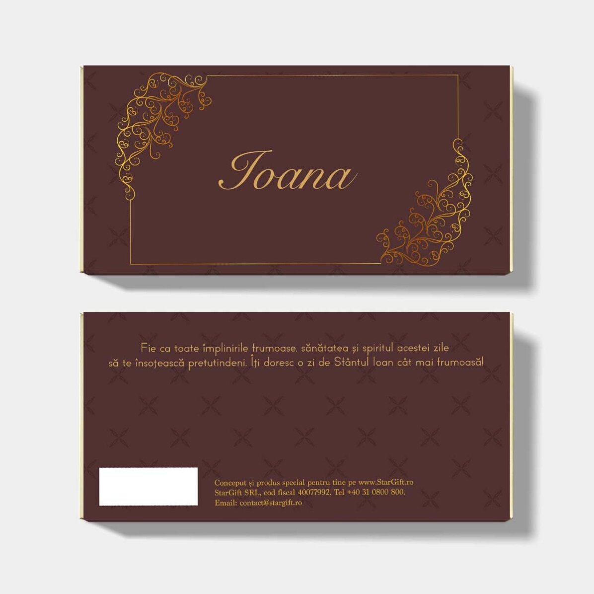 Chocolate personalizado con nombre y mensaje - Luxury