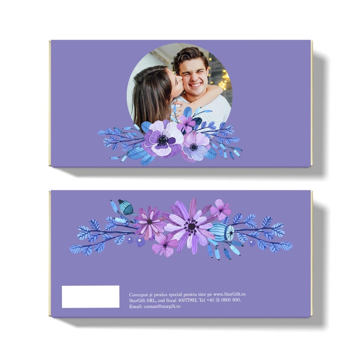 Chocolate personalizado con una foto - Flowers