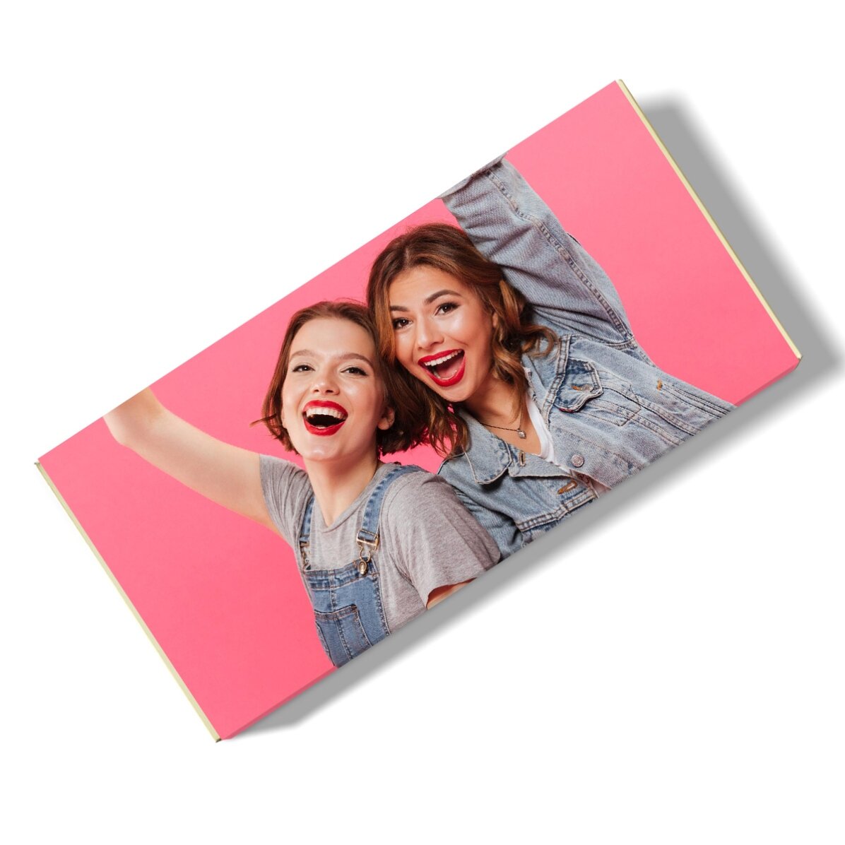 Chocolate personalizado con una foto en formato horizontal y texto