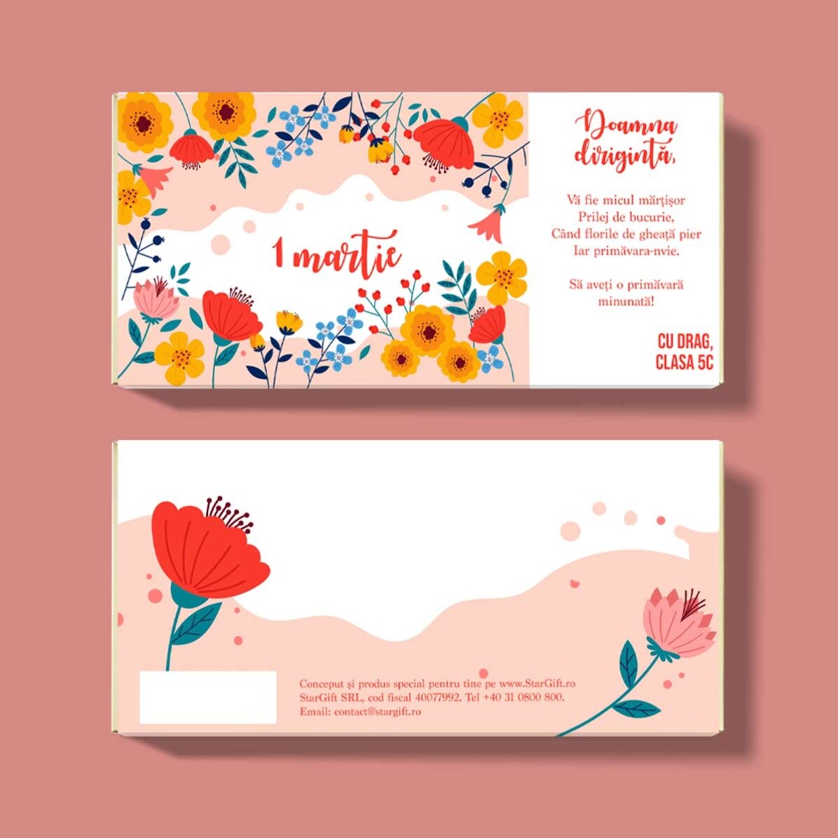Chocolate personalizado con mensaje - 1 de marzo