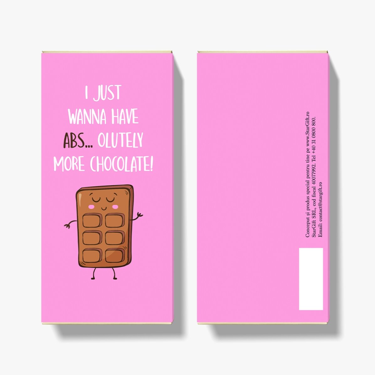 Personalised chocolate with text - Abs