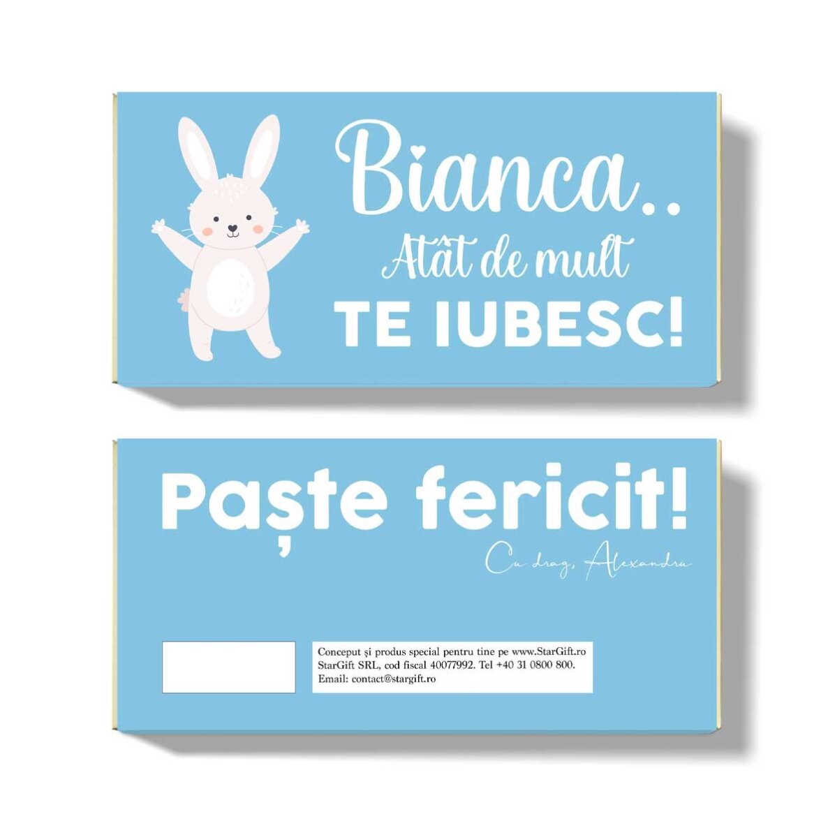 Chocolate personalizado con texto: «Tanto»