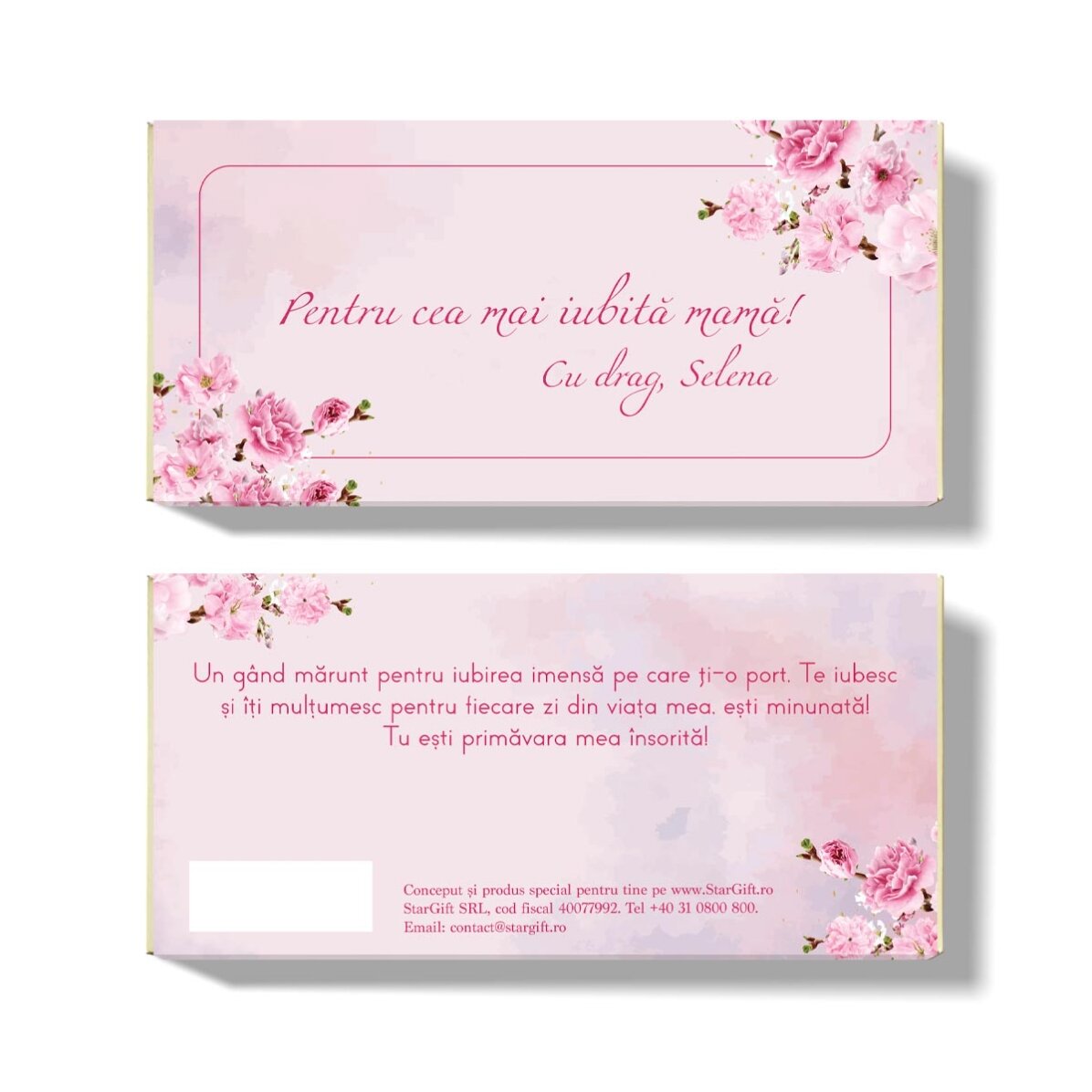 Chocolate personalizado con texto - Cherry Blossom