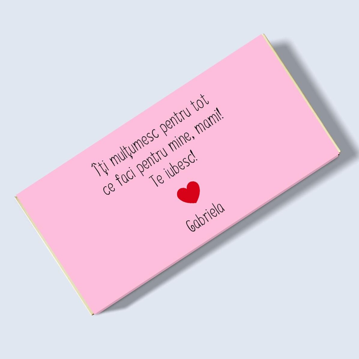 Chocolate personalizado con texto - Corazón