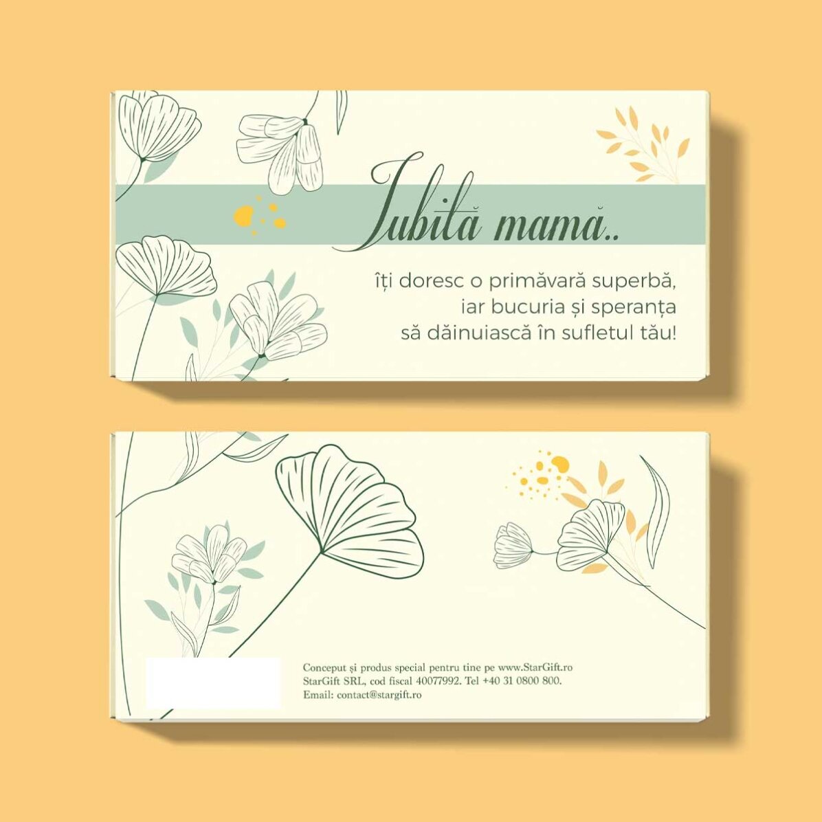 Chocolate personalizado con mensaje: «Querida mamá»