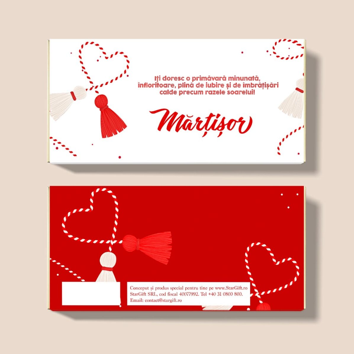 Chocolate personalizado con la palabra «corazón»