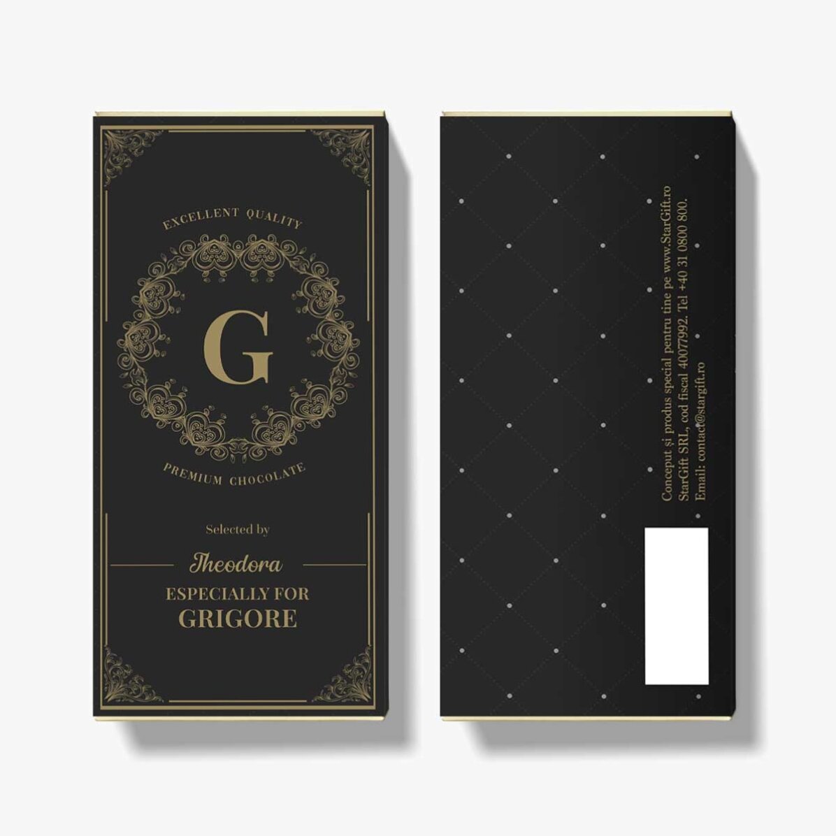 Chocolate personalizado con texto - Monograma