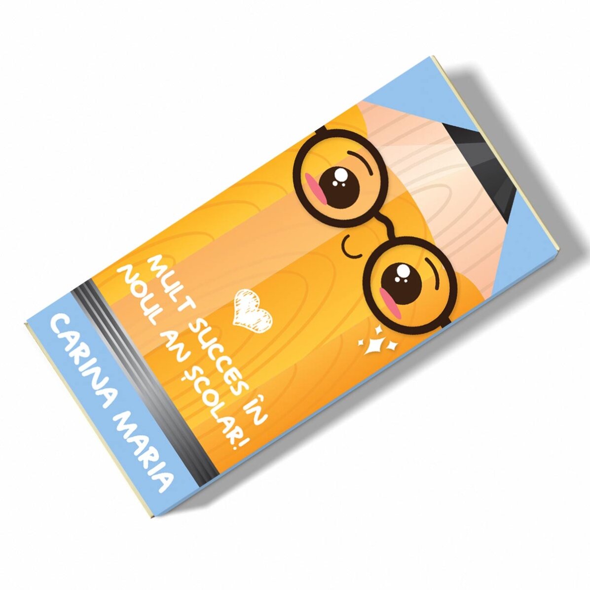 Personalised chocolate with text - Good luck