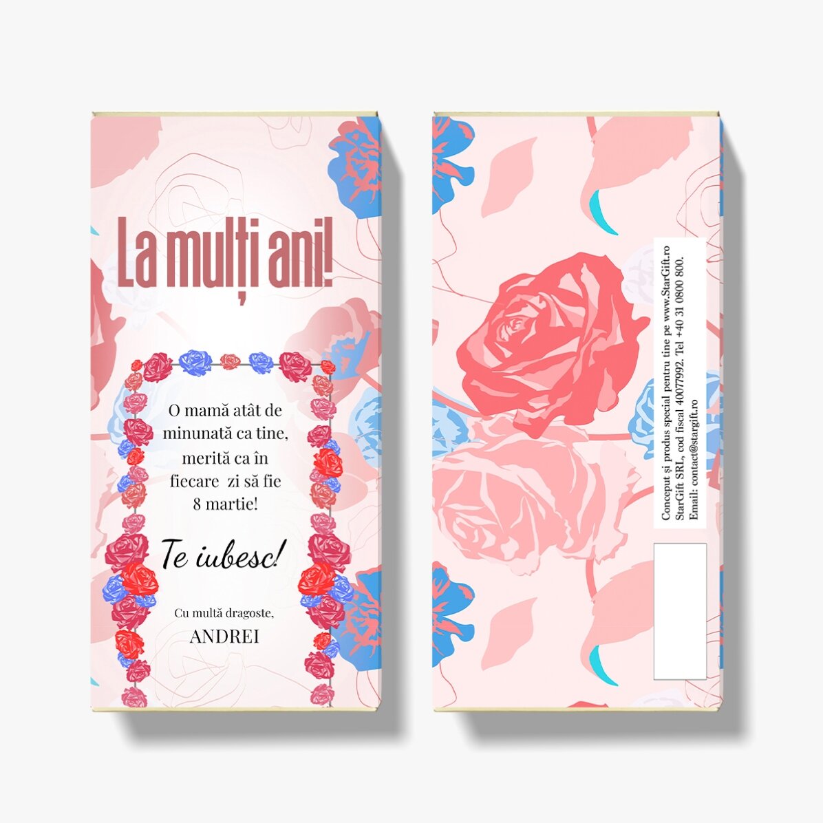 Chocolate personalizado con mensaje: «Una madre tan maravillosa»