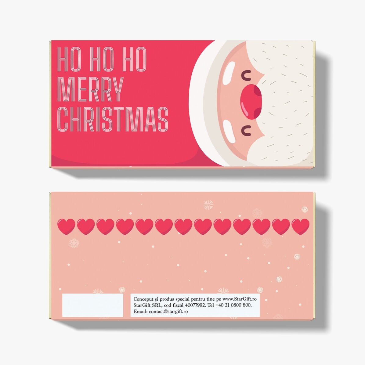 Chocolate personalizado con mensaje para Navidad - Ho Ho Ho