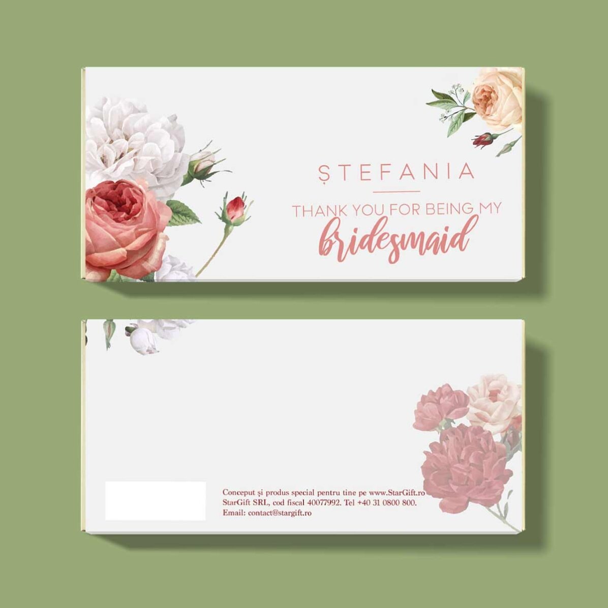 Chocolate personalizado con mensaje para la boda