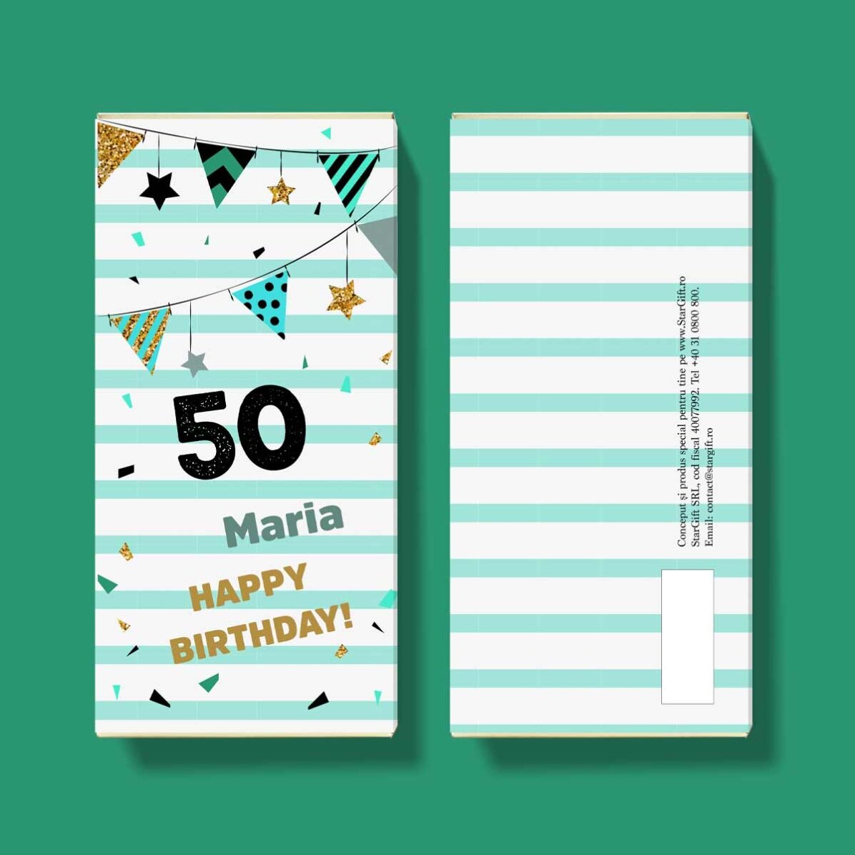 Chocolate personalizado con mensaje para un cumpleaños - Regalo de cumpleaños