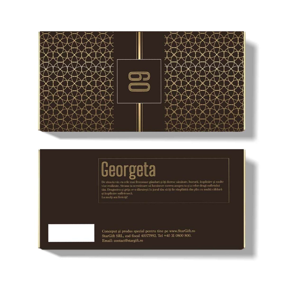 Chocolate personalizado con mensaje de cumpleaños - Gold