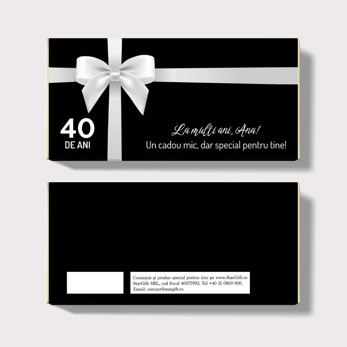 Personalised chocolate with text for birthdays - Special for you