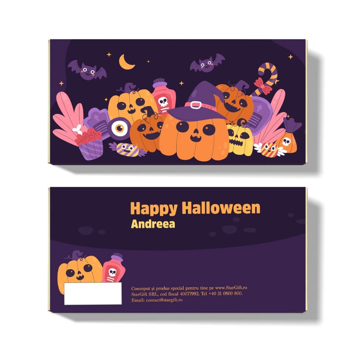Chocolate personalizado con texto - Pumpkin