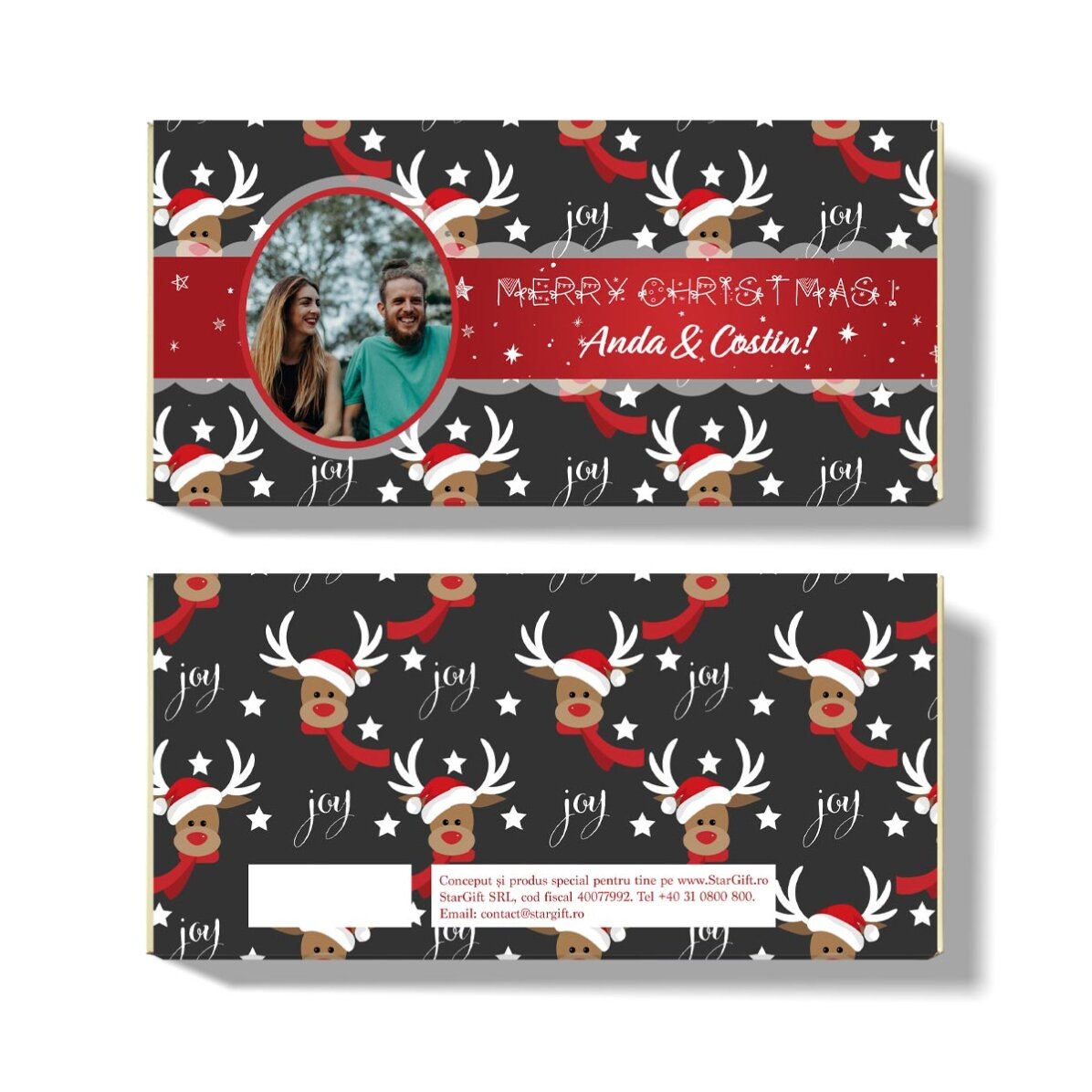 Chocolate personalizado de Navidad - Reno