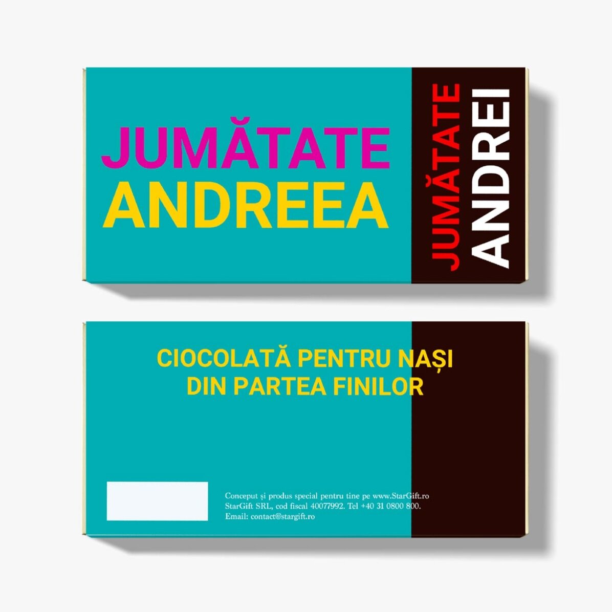 Chocolate personalizado: la mitad