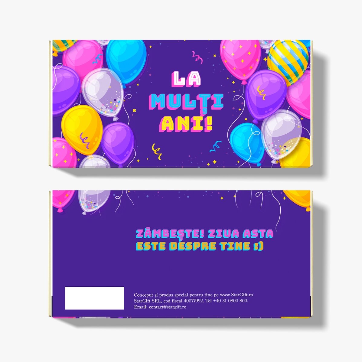 Chocolate personalizado para un cumpleaños