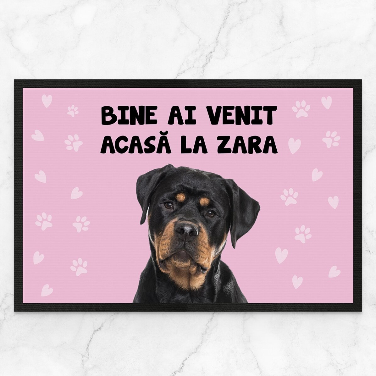 Alfombra de entrada personalizada con foto y texto - Tu mascota