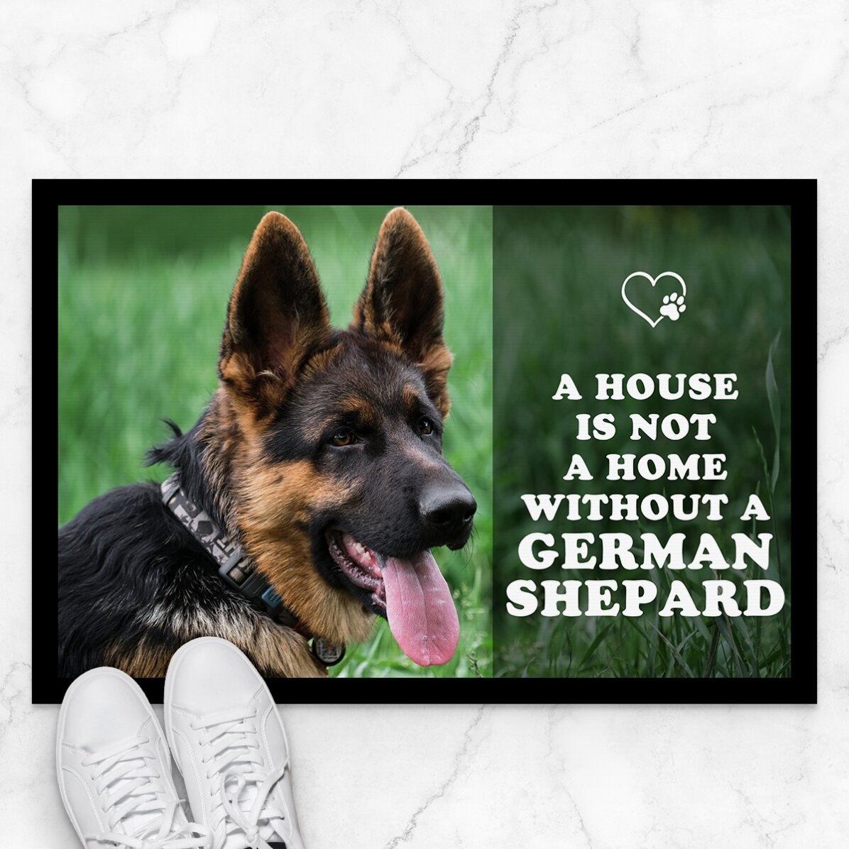 Felpudo de entrada personalizado con foto y texto - Amigo de cuatro patas