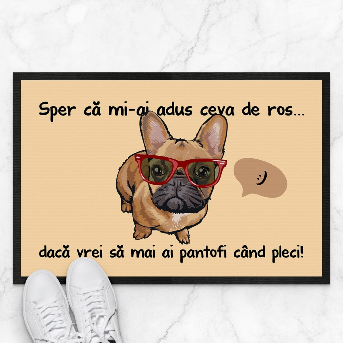 Felpudo de entrada personalizado con texto - Perro gracioso