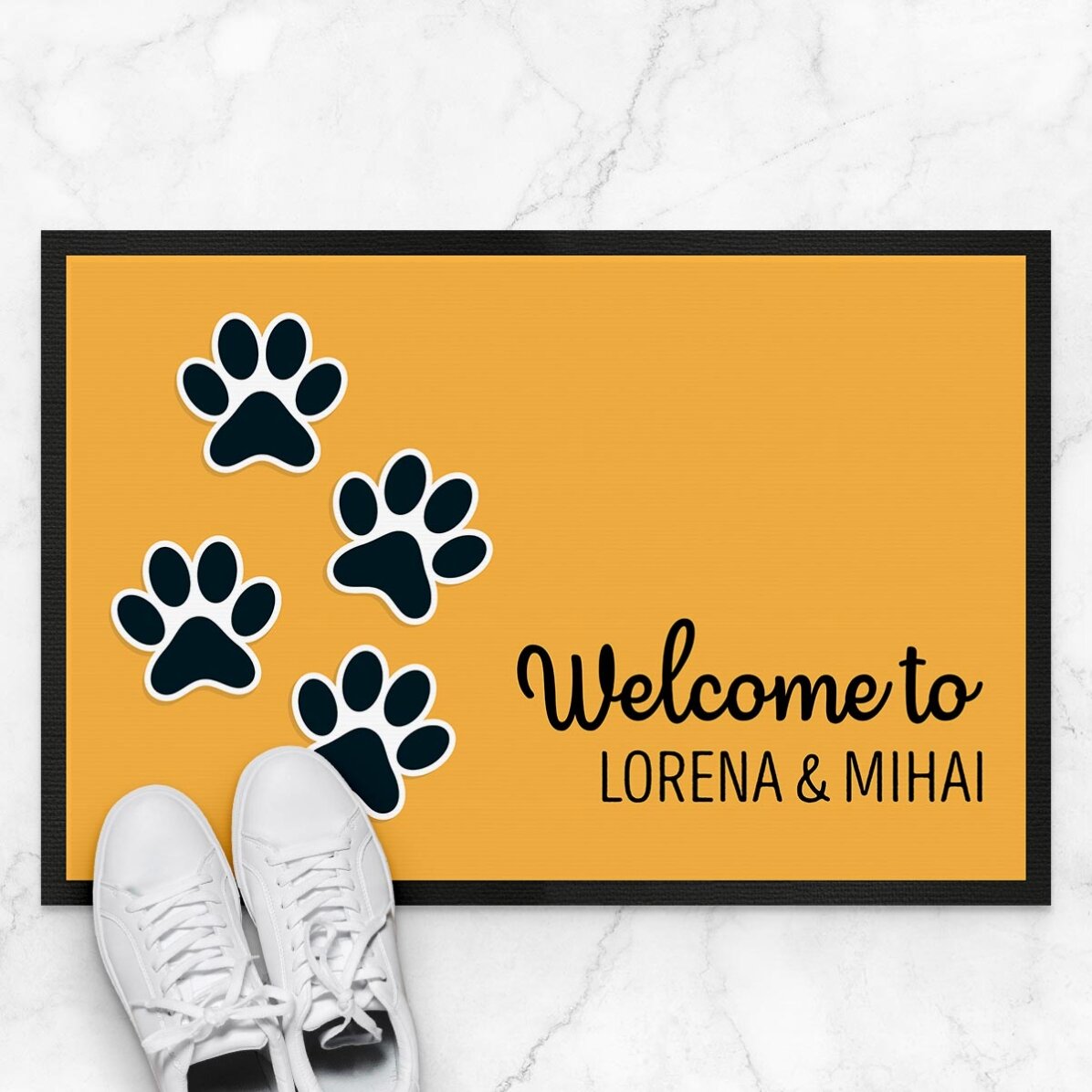 Alfombra de entrada personalizada con texto - Paws