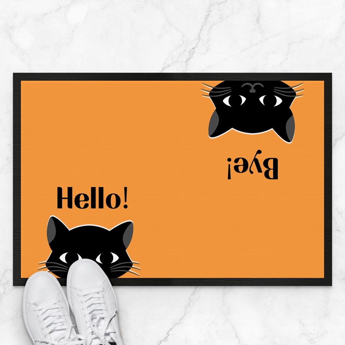 Alfombra de entrada personalizada con texto - Gatos