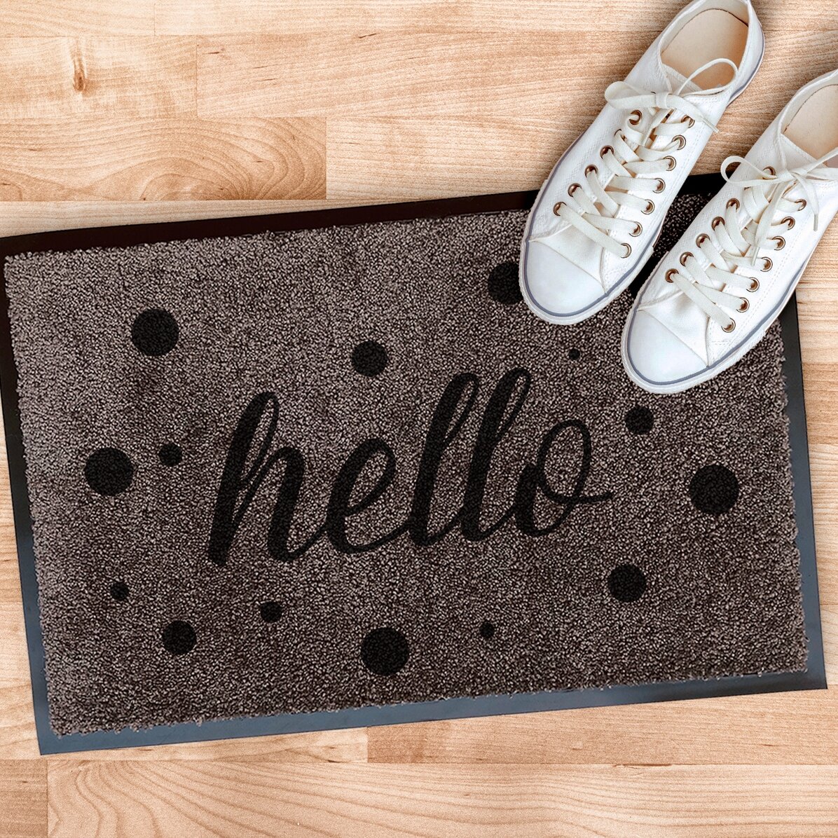 Alfombra de entrada para interiores - Hello