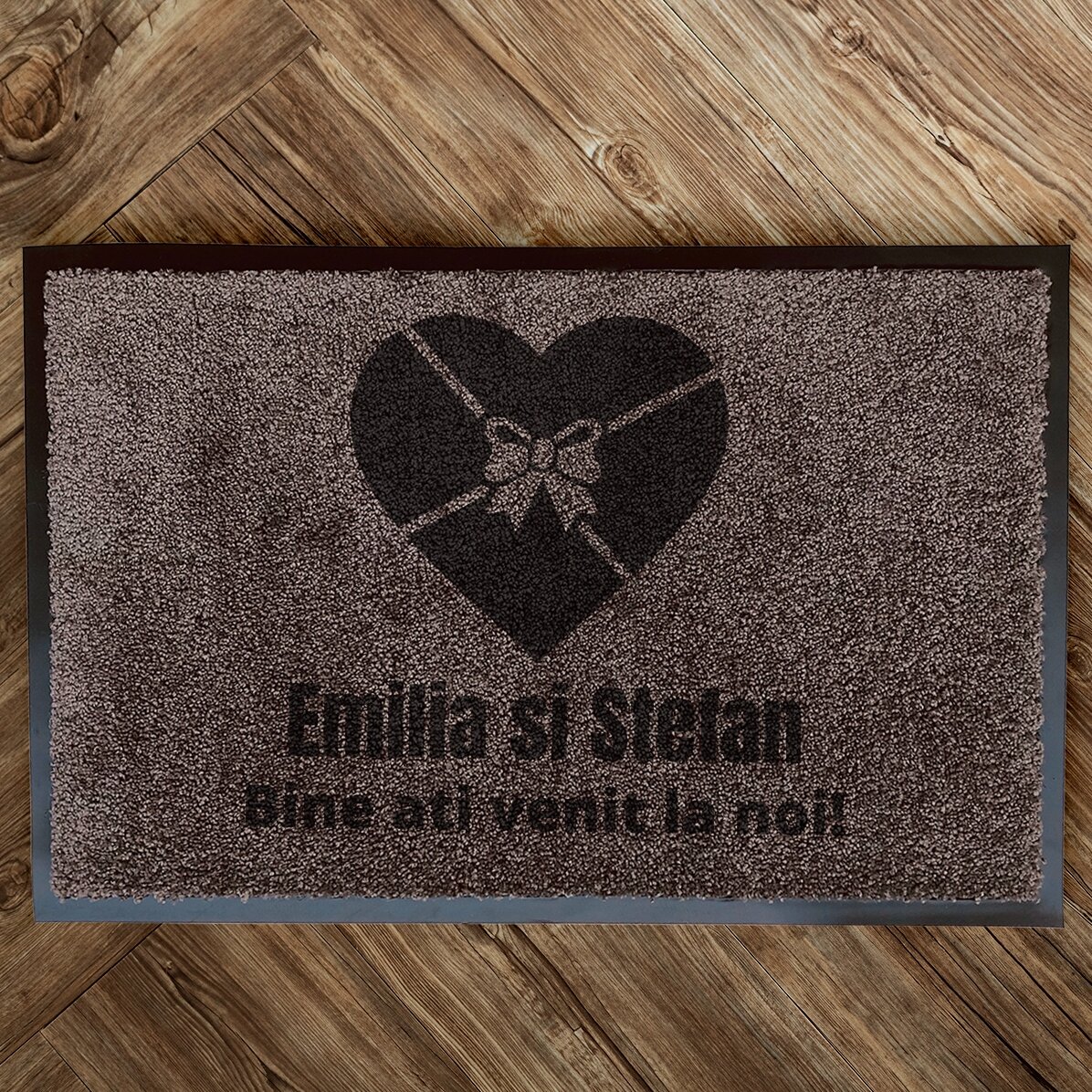 Alfombra de entrada para interior personalizada para parejas