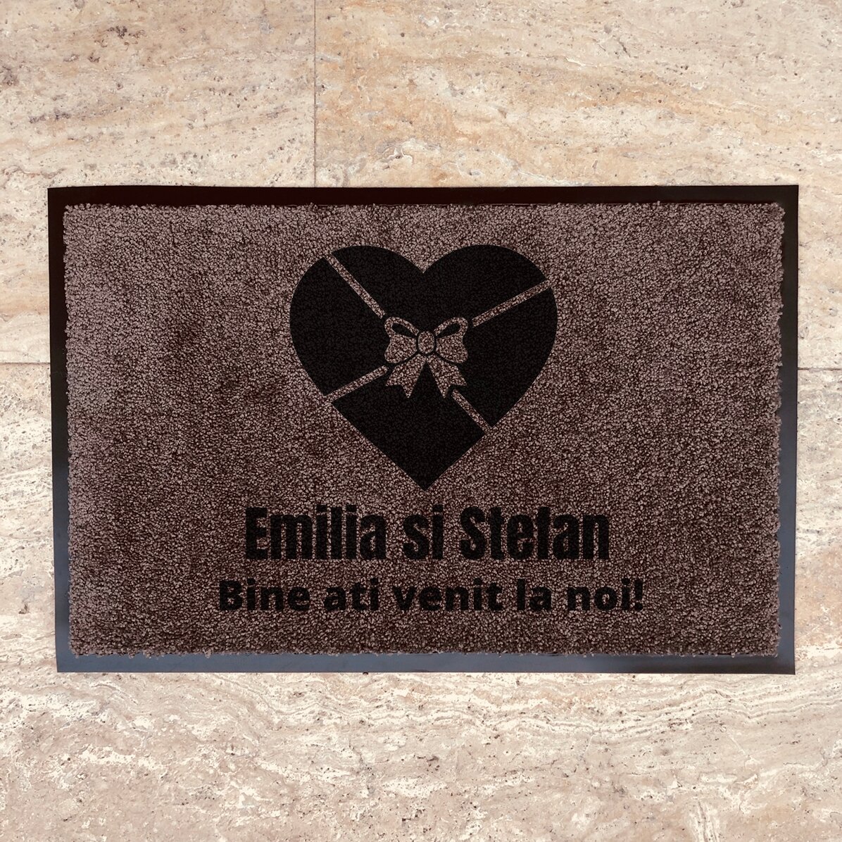 Alfombra de entrada para interior personalizada para parejas