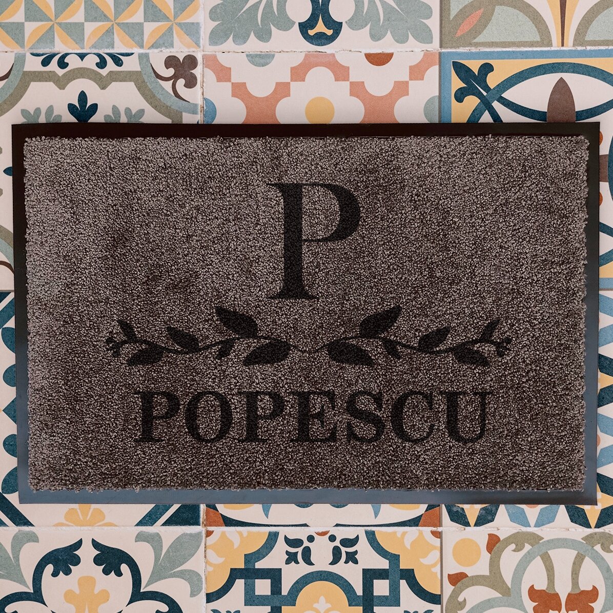 Alfombrilla de entrada para interiores personalizada - Emblema