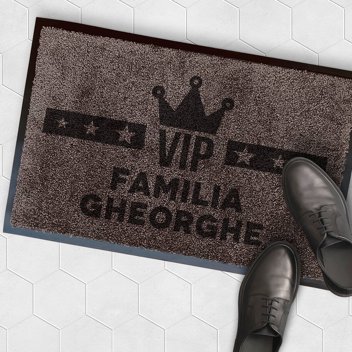 Alfombra de entrada para interior personalizada - Familia VIP