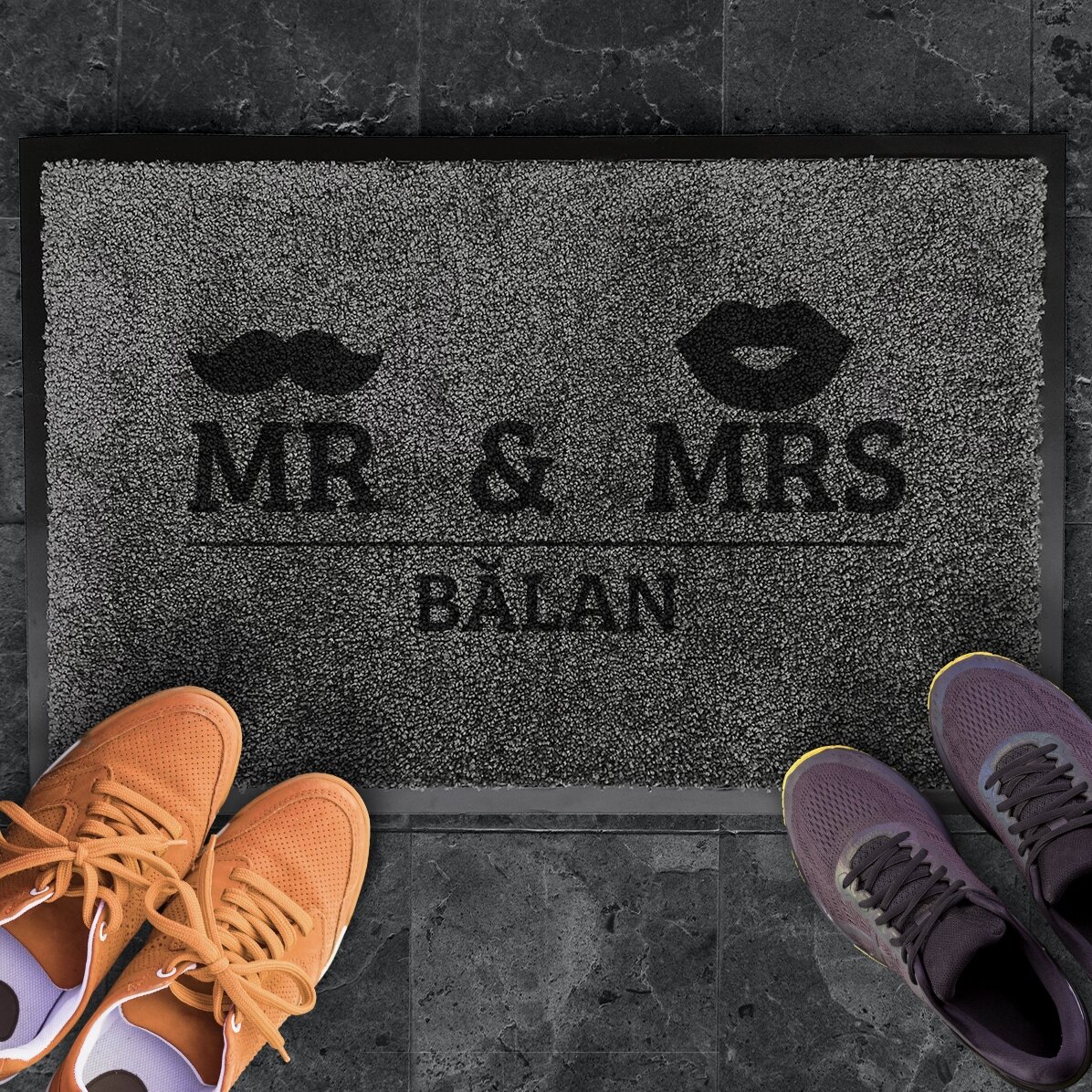 Felpa de entrada para interior personalizada - Mr & Mrs