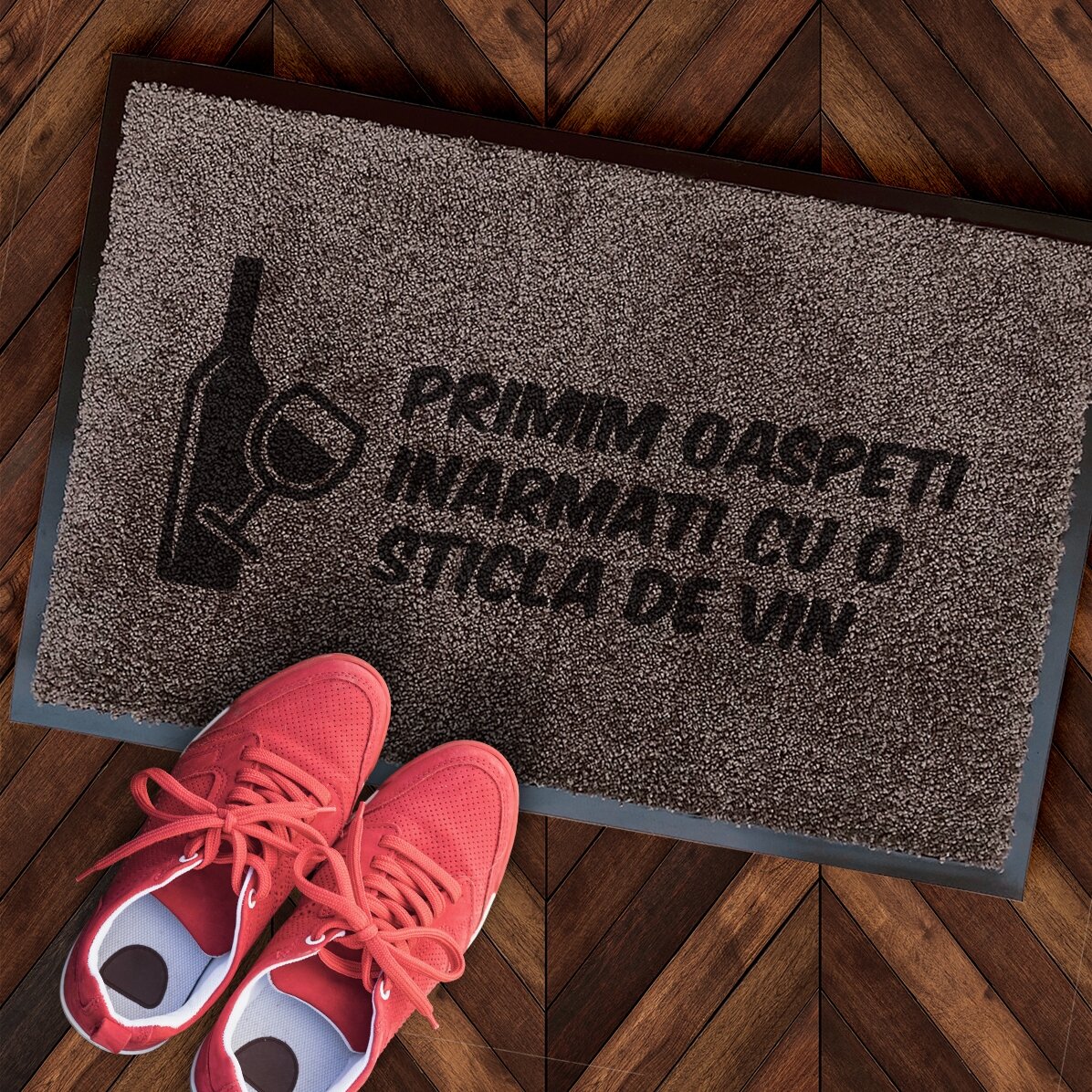 Alfombra de entrada para interior personalizada - Vino