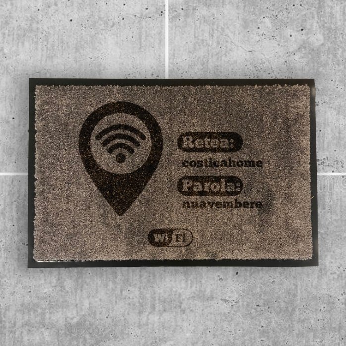 Alfombra de entrada para interiores personalizada - Zona Wi-Fi