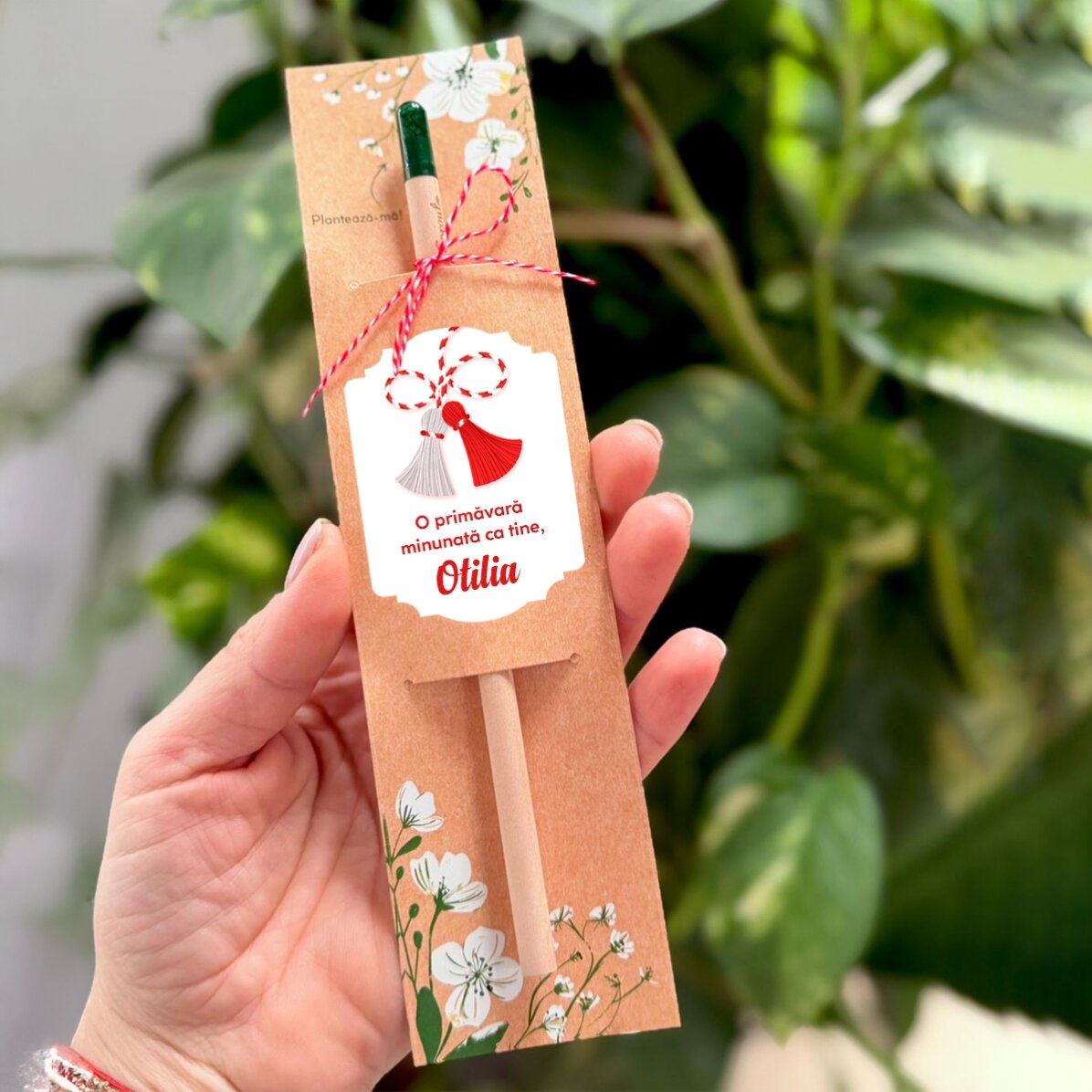 Lápiz plantable personalizado con mensaje
