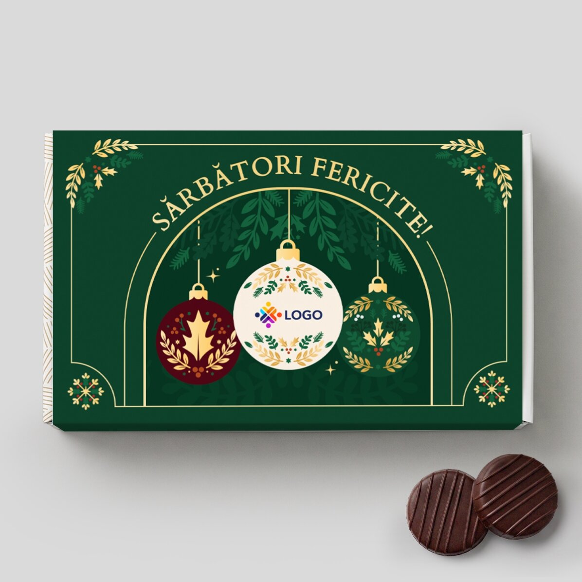 Caja de regalo - Edición de Navidad con productos personalizados con logotipo y mensaje